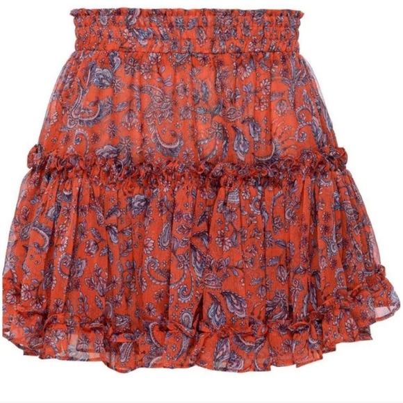 New MISA LOS ANGELES Marion Paisley Ruffle Miniskirt - Picture 5 of 9
